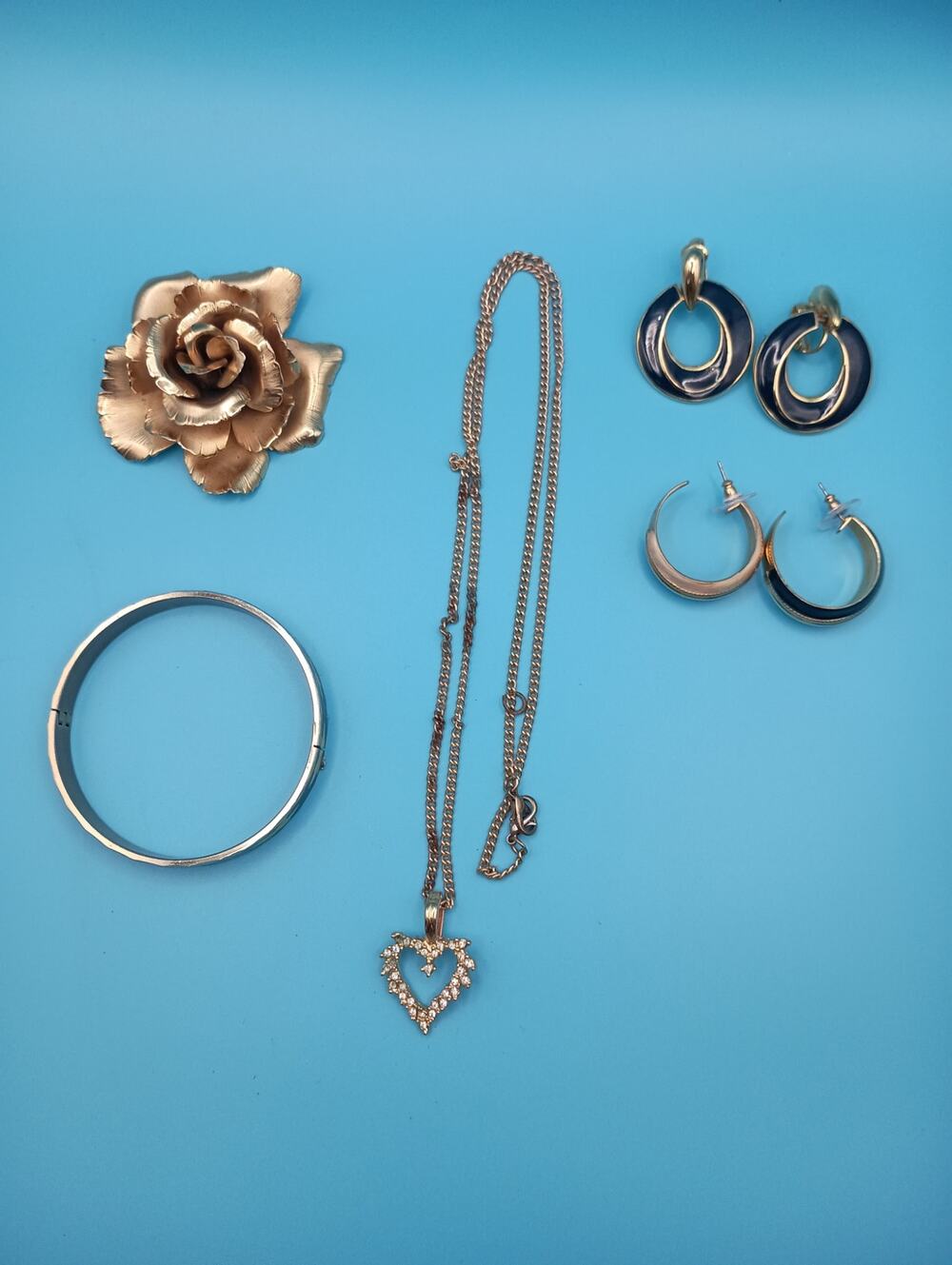 Costume Jewelry Lot  - Necklaces, earrings set, Broach, Pendants  #1